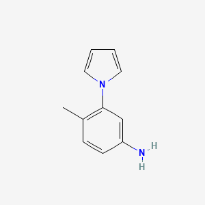 molecular formula C11H12N2 B1336341 4-Methyl-3-(1H-pyrrol-1-yl)aniline CAS No. 94009-17-3