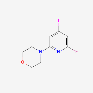 molecular formula C9H10FIN2O B13363432 4-(6-Fluoro-4-iodopyridin-2-yl)morpholine 
