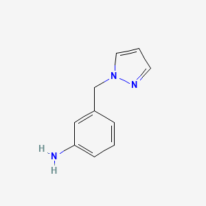 molecular formula C10H11N3 B1336344 3-(1H-pyrazol-1-ylmethyl)aniline CAS No. 892502-09-9