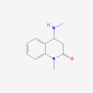 molecular formula C11H14N2O B13363493 1-Methyl-4-(methylamino)-3,4-dihydroquinolin-2(1H)-one 