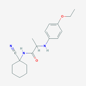 molecular formula C18H25N3O2 B13363537 N-(1-Cyanocyclohexyl)-2-((4-ethoxyphenyl)amino)propanamide 