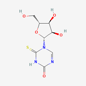 molecular formula C8H11N3O5S B13363543 5-((2R,3R,4S,5R)-3,4-Dihydroxy-5-(hydroxymethyl)tetrahydrofuran-2-yl)-6-thioxo-5,6-dihydro-1,3,5-triazin-2(1H)-one 