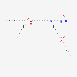 molecular formula C47H93N3O5 B13363640 Heptadecan-9-yl 8-((3-(3,3-dimethylureido)propyl)(8-(octyloxy)-8-oxooctyl)amino)octanoate 