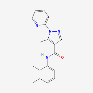 molecular formula C18H18N4O B13363663 N-(2,3-dimethylphenyl)-5-methyl-1-(2-pyridinyl)-1H-pyrazole-4-carboxamide 