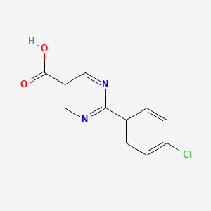 molecular formula C11H7ClN2O2 B1336370 2-(4-Chlorophenyl)pyrimidine-5-carboxylic acid CAS No. 878691-37-3