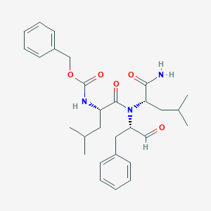 molecular formula C29H39N3O5 B13363701 Benzyl ((S)-1-(((S)-1-amino-4-methyl-1-oxopentan-2-yl)((S)-1-oxo-3-phenylpropan-2-yl)amino)-4-methyl-1-oxopentan-2-yl)carbamate 