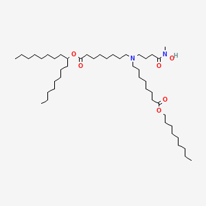 molecular formula C47H92N2O6 B13363725 Heptadecan-9-yl 8-((4-(hydroxy(methyl)amino)-4-oxobutyl)(8-(nonyloxy)-8-oxooctyl)amino)octanoate 