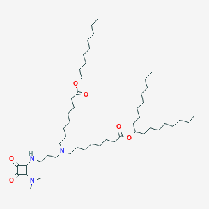 molecular formula C51H95N3O6 B13363801 Heptadecan-9-yl 8-((3-((2-(dimethylamino)-3,4-dioxocyclobut-1-en-1-yl)amino)propyl)(8-(nonyloxy)-8-oxooctyl)amino)octanoate 