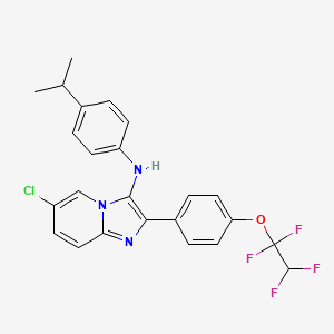 molecular formula C24H20ClF4N3O B13363953 6-chloro-N-(4-isopropylphenyl)-2-[4-(1,1,2,2-tetrafluoroethoxy)phenyl]imidazo[1,2-a]pyridin-3-amine 