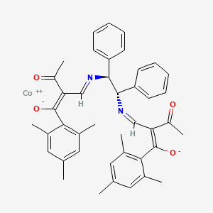 Cobalt(2+);(Z)-2-[[(1S,2S)-2-[[(2Z)-2-[oxido-(2,4,6-trimethylphenyl)methylidene]-3-oxobutylidene]amino]-1,2-diphenylethyl]iminomethyl]-3-oxo-1-(2,4,6-trimethylphenyl)but-1-en-1-olate