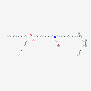molecular formula C45H87NO3 B13364060 Heptadecan-9-yl 8-((2-hydroxyethyl)((9Z,12Z)-octadeca-9,12-dien-1-yl)amino)octanoate 
