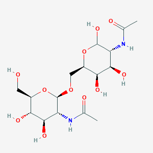 molecular formula C₁₆H₂₈N₂O₁₁ B133641 beta-D-GlcpNAc-(1->6)-D-GalpNAc CAS No. 452316-31-3