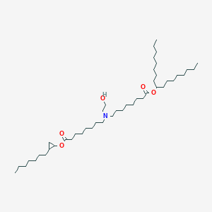 molecular formula C45H87NO5 B13364313 Heptadecan-9-yl 8-((8-(2-heptylcyclopropoxy)-8-oxooctyl)(2-hydroxyethyl)amino)octanoate 
