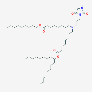molecular formula C48H91N3O6 B13364666 Heptadecan-9-yl 8-((3-(2,5-dioxoimidazolidin-1-yl)propyl)(8-(nonyloxy)-8-oxooctyl)amino)octanoate 