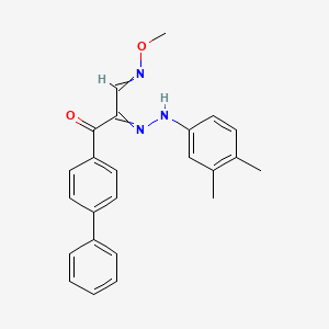 molecular formula C24H23N3O2 B1336470 3-[1,1'-biphenyl]-4-yl-2-[2-(3,4-dimethylphenyl)hydrazono]-3-oxopropanal O-methyloxime 