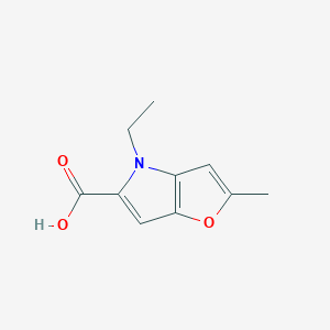 molecular formula C10H11NO3 B1336473 4-ethyl-2-methyl-4H-furo[3,2-b]pyrrole-5-carboxylic acid CAS No. 80709-81-5