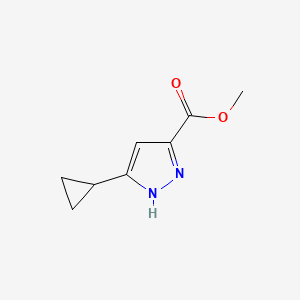 molecular formula C8H10N2O2 B1336474 methyl 5-cyclopropyl-1H-pyrazole-3-carboxylate CAS No. 1036733-11-5