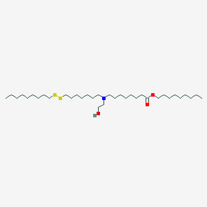 molecular formula C35H71NO3S2 B13364801 Nonyl 8-((2-hydroxyethyl)(7-(nonyldisulfanyl)heptyl)amino)octanoate 
