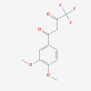 molecular formula C12H11F3O4 B1336484 1-(3,4-Dimethoxyphenyl)-4,4,4-trifluorobutane-1,3-dione CAS No. 63458-98-0