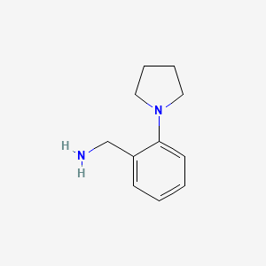 molecular formula C11H16N2 B1336485 (2-Pyrrolidin-1-ylphenyl)methylamine CAS No. 72752-53-5