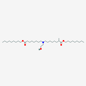 molecular formula C37H73NO5 B13364925 Nonyl 8-((2-hydroxyethyl)(8-(nonyloxy)-8-oxooctyl)amino)-2-methyloctanoate 