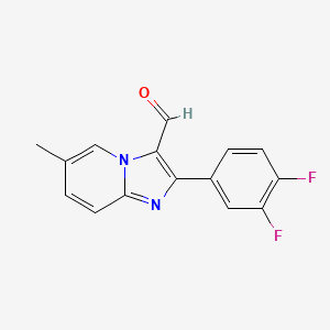 molecular formula C15H10F2N2O B1336498 2-(3,4-Difluorophenyl)-6-methylimidazo[1,2-a]pyridine-3-carbaldehyde CAS No. 899364-14-8