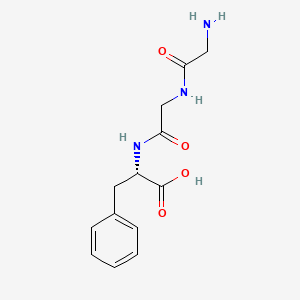 molecular formula C13H17N3O4 B1336513 (S)-2-(2-(2-Aminoacetamido)acetamido)-3-phenylpropanoic acid CAS No. 6234-26-0