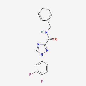 molecular formula C16H12F2N4O B13365141 N-benzyl-1-(3,4-difluorophenyl)-1H-1,2,4-triazole-3-carboxamide 