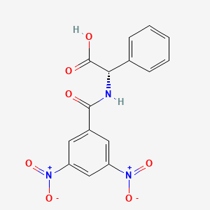 molecular formula C15H11N3O7 B1336520 (S)-(+)-N-(3,5-Dinitrobenzoyl)-alpha-phenylglycine CAS No. 90761-62-9