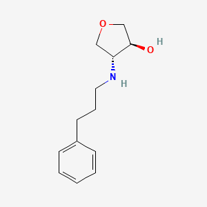 molecular formula C13H19NO2 B13365219 (3S,4R)-4-[(3-phenylpropyl)amino]oxolan-3-ol 
