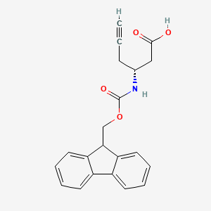 molecular formula C21H19NO4 B1336532 Fmoc-(R)-3-氨基-5-己炔酸 CAS No. 332064-94-5