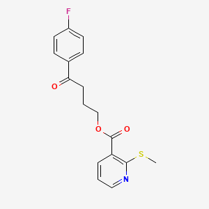molecular formula C17H16FNO3S B13365414 [4-(4-Fluorophenyl)-4-oxobutyl] 2-methylsulfanylpyridine-3-carboxylate CAS No. 744234-51-3