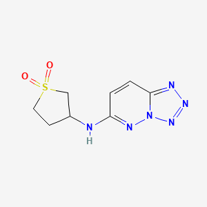 molecular formula C8H10N6O2S B13365468 N-(1,1-dioxidotetrahydro-3-thienyl)tetraazolo[1,5-b]pyridazin-6-amine 