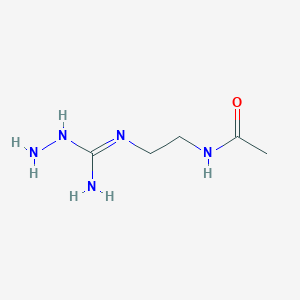 molecular formula C5H13N5O B13365481 N-(2-(Hydrazinecarboximidamido)ethyl)acetamide 