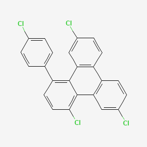 molecular formula C24H12Cl4 B13365529 1,6,11-Trichloro-4-(4-chlorophenyl)triphenylene 