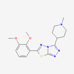 molecular formula C17H21N5O2S B13365557 6-(2,3-Dimethoxyphenyl)-3-(1-methyl-4-piperidinyl)[1,2,4]triazolo[3,4-b][1,3,4]thiadiazole 