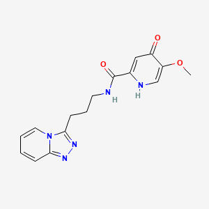 molecular formula C16H17N5O3 B13365636 4-hydroxy-5-methoxy-N-[3-([1,2,4]triazolo[4,3-a]pyridin-3-yl)propyl]pyridine-2-carboxamide 