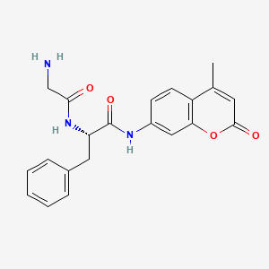 molecular formula C21H21N3O4 B1336567 L-Phenylalaninamide, glycyl-N-(4-methyl-2-oxo-2H-1-benzopyran-7-yl)- CAS No. 201852-70-2