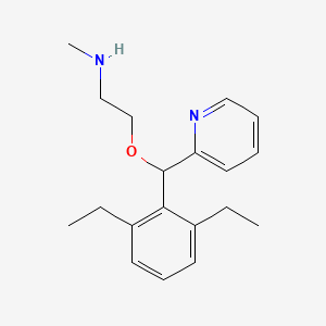 molecular formula C19H26N2O B13365695 N-{2-[(2,6-diethylphenyl)(2-pyridinyl)methoxy]ethyl}-N-methylamine 