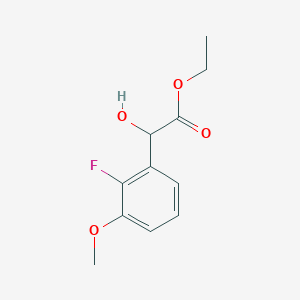 molecular formula C11H13FO4 B13365728 Ethyl 2-(2-fluoro-3-methoxyphenyl)-2-hydroxyacetate CAS No. 1151564-10-1