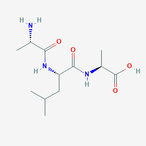 molecular formula C12H23N3O4 B1336574 L-Alanine, L-alanyl-L-leucyl- CAS No. 54865-21-3