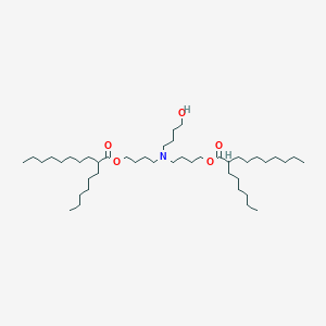 molecular formula C44H87NO5 B13365791 ((4-Hydroxybutyl)azanediyl)bis(butane-4,1-diyl) bis(2-hexyldecanoate) 