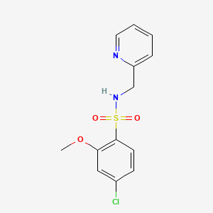 molecular formula C13H13ClN2O3S B13365857 4-chloro-2-methoxy-N-(2-pyridinylmethyl)benzenesulfonamide 