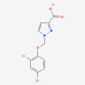 molecular formula C11H8BrClN2O3 B1336588 1-[(4-bromo-2-chlorophenoxy)methyl]-1H-pyrazole-3-carboxylic acid CAS No. 1001500-72-6