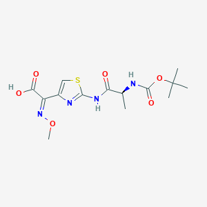molecular formula C14H20N4O6S B1336595 Boc-L-Alanyl oxamidine acid CAS No. 88970-81-4