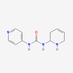molecular formula C11H14N4O B13365959 1-(Pyridin-4-yl)-3-(1,2,3,6-tetrahydropyridin-2-yl)urea 