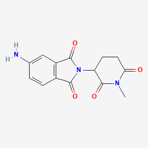 molecular formula C14H13N3O4 B13366001 5-amino-2-(1-methyl-2,6-dioxopiperidin-3-yl)-2,3-dihydro-1H-isoindole-1,3-dione 