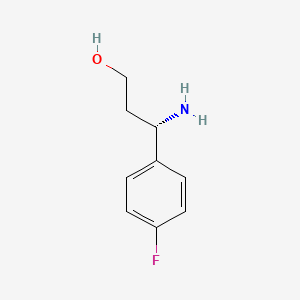 molecular formula C9H12FNO B1336613 (S)-3-氨基-3-(4-氟苯基)丙醇 CAS No. 228422-49-9