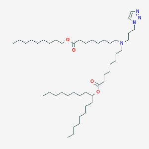 molecular formula C47H90N4O4 B13366172 Heptadecan-9-yl 8-((3-(1H-1,2,3-triazol-1-yl)propyl)(8-(nonyloxy)-8-oxooctyl)amino)octanoate 