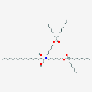 molecular formula C62H123NO6 B13366262 ((1,3-Dihydroxyoctadecan-2-yl)azanediyl)bis(hexane-6,1-diyl) bis(2-hexyldecanoate) 